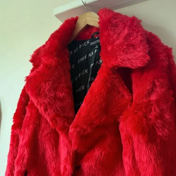 Current Mood Racked Up Faux Fur Jacket - Picture 8 of 10